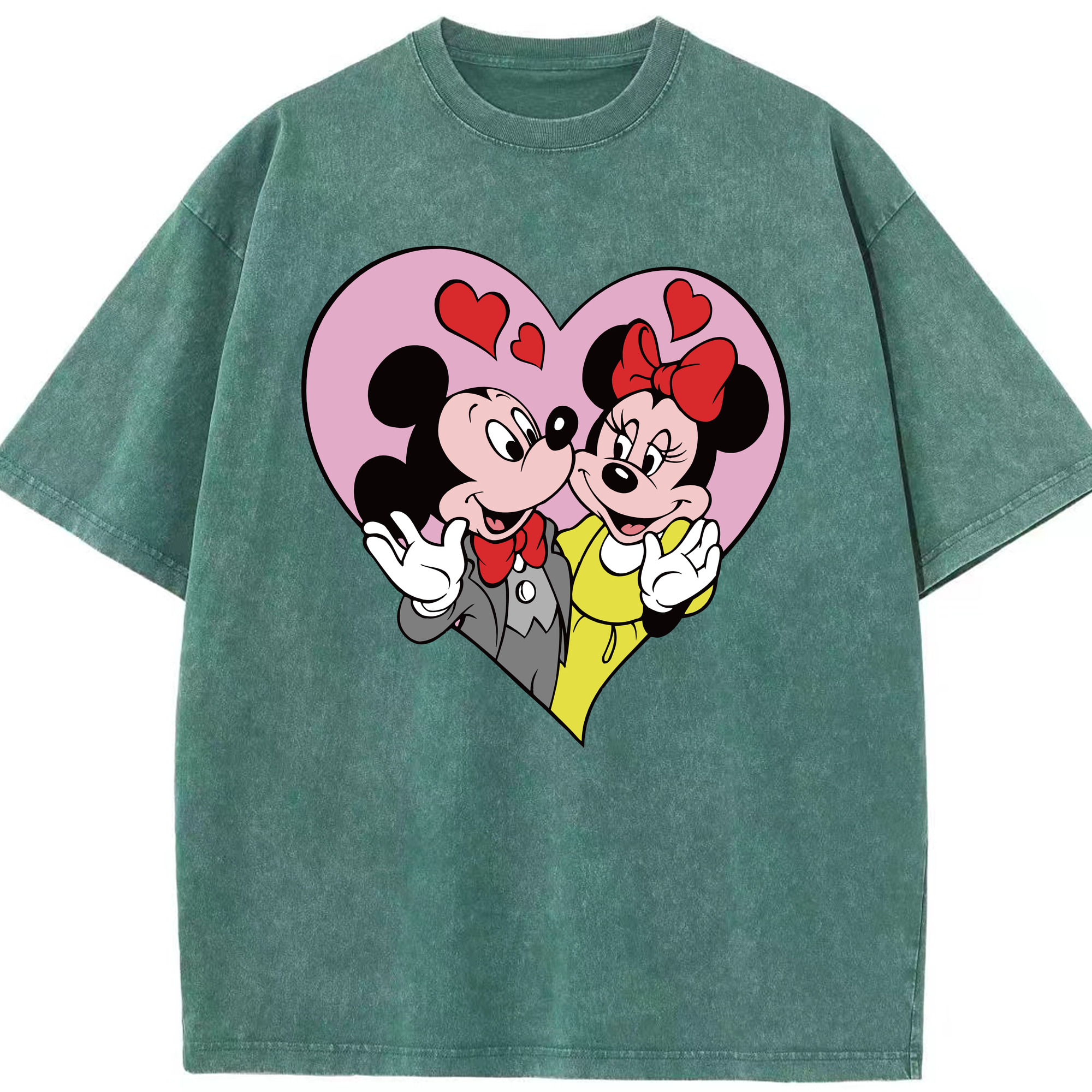 （画像用） ミッキーマウス Mickey Mouse 綿100% ヴィンテージ風 半袖Tシャツ（フロントプリント）